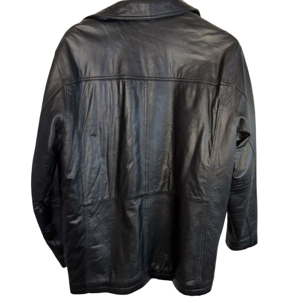 Stanley Blacker Vintage Black Leather Car Coat Jacket Men’s M - Picture 4 of 8